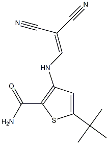 5-(tert-butyl)-3-[(2,2-dicyanovinyl)amino]thiophene-2-carboxamide 结构式