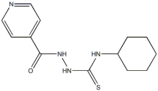 N-cyclohexyl-2-isonicotinoyl-1-hydrazinecarbothioamide 结构式