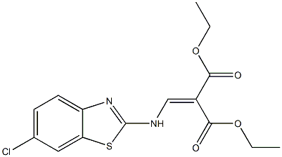 diethyl 2-{[(6-chloro-1,3-benzothiazol-2-yl)amino]methylidene}malonate 结构式