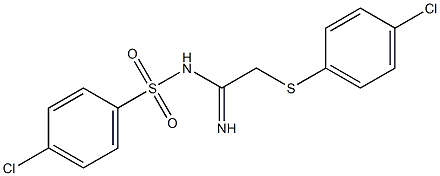 N1-{2-[(4-chlorophenyl)thio]ethanimidoyl}-4-chlorobenzene-1-sulfonamide 结构式