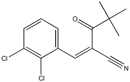 (Z)-3-(2,3-dichlorophenyl)-2-(2,2-dimethylpropanoyl)-2-propenenitrile 结构式