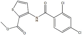 methyl 3-[(2,4-dichlorobenzoyl)amino]thiophene-2-carboxylate 结构式