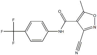 3-cyano-5-methyl-N-[4-(trifluoromethyl)phenyl]-4-isoxazolecarboxamide 结构式