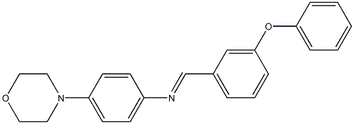 N-(4-morpholinophenyl)-N-[(E)-(3-phenoxyphenyl)methylidene]amine 结构式