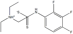 N,N-diethyl-1-ethanaminium N-(2,3,4-trifluorophenyl)carbamodithioate 结构式