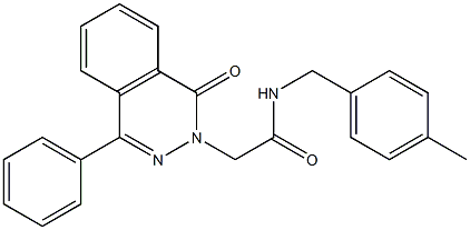 N-(4-methylbenzyl)-2-[1-oxo-4-phenyl-2(1H)-phthalazinyl]acetamide 结构式