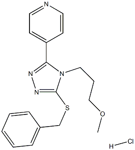 4-[5-(benzylthio)-4-(3-methoxypropyl)-4H-1,2,4-triazol-3-yl]pyridine hydrochloride 结构式