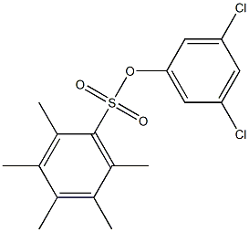 3,5-dichlorophenyl 2,3,4,5,6-pentamethylbenzene-1-sulfonate 结构式