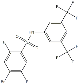 N1-[3,5-di(trifluoromethyl)phenyl]-4-bromo-2,5-difluorobenzene-1-sulfonamide 结构式