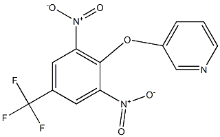 3-[2,6-dinitro-4-(trifluoromethyl)phenoxy]pyridine 结构式