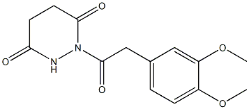 1-[2-(3,4-dimethoxyphenyl)acetyl]hexahydropyridazine-3,6-dione 结构式