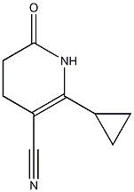 2-cyclopropyl-6-oxo-1,4,5,6-tetrahydro-3-pyridinecarbonitrile 结构式