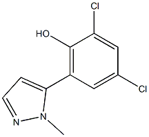 2,4-dichloro-6-(1-methyl-1H-pyrazol-5-yl)phenol 结构式
