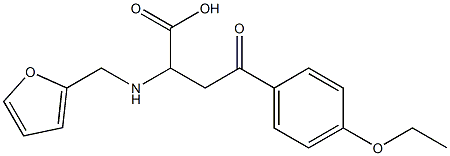 4-(4-ethoxyphenyl)-2-[(2-furylmethyl)amino]-4-oxobutanoic acid 结构式