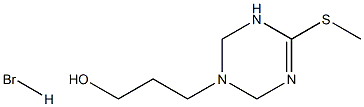 3-[4-(methylthio)-1,2,3,6-tetrahydro-1,3,5-triazin-1-yl]propan-1-ol hydrobromide 结构式