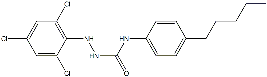 N1-(4-pentylphenyl)-2-(2,4,6-trichlorophenyl)hydrazine-1-carboxamide 结构式