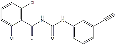 N-(2,6-dichlorobenzoyl)-N'-(3-eth-1-ynylphenyl)urea 结构式