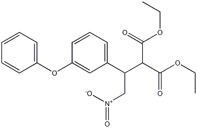 diethyl 2-[2-nitro-1-(3-phenoxyphenyl)ethyl]malonate 结构式