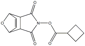 3,5-dioxo-10-oxa-4-azatricyclo[5.2.1.0~2,6~]dec-8-en-4-yl cyclobutane-1-carboxylate 结构式