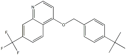 4-{[4-(tert-butyl)benzyl]oxy}-7-(trifluoromethyl)quinoline 结构式