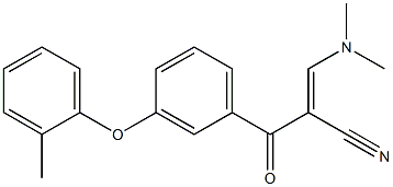 (E)-3-(dimethylamino)-2-[3-(2-methylphenoxy)benzoyl]-2-propenenitrile 结构式