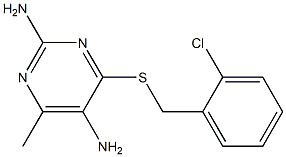 2-amino-4-[(2-chlorobenzyl)sulfanyl]-6-methyl-5-pyrimidinylamine 结构式