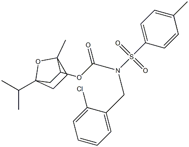 4-isopropyl-1-methyl-7-oxabicyclo[2.2.1]hept-2-yl N-(2-chlorobenzyl)-N-[(4-methylphenyl)sulfonyl]carbamate 结构式