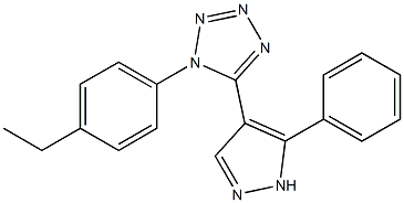 1-(4-ethylphenyl)-5-(5-phenyl-1H-pyrazol-4-yl)-1H-1,2,3,4-tetraazole 结构式