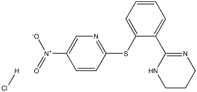 2-{2-[(5-nitro-2-pyridyl)thio]phenyl}-1,4,5,6-tetrahydropyrimidine hydrochloride 结构式