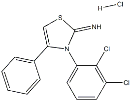 3-(2,3-dichlorophenyl)-4-phenyl-2,3-dihydro-1,3-thiazol-2-imine hydrochloride 结构式