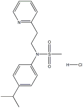 N-(4-isopropylphenyl)-N-[2-(2-pyridyl)ethyl]methanesulfonamide hydrochloride 结构式