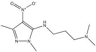 N1-(1,3-dimethyl-4-nitro-1H-pyrazol-5-yl)-N3,N3-dimethylpropane-1,3-diamine 结构式