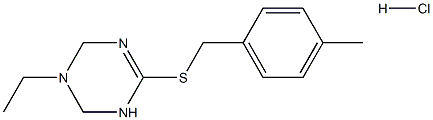 3-ethyl-6-[(4-methylbenzyl)thio]-1,2,3,4-tetrahydro-1,3,5-triazine hydrochloride 结构式