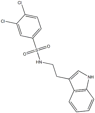 N1-[2-(1H-indol-3-yl)ethyl]-3,4-dichlorobenzene-1-sulfonamide 结构式