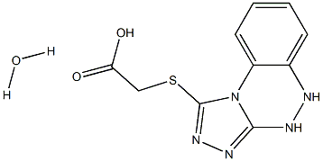 2-(4,5-dihydrobenzo[e][1,2,4]triazolo[3,4-c][1,2,4]triazin-1-ylthio)acetic  acid hydrate 结构式