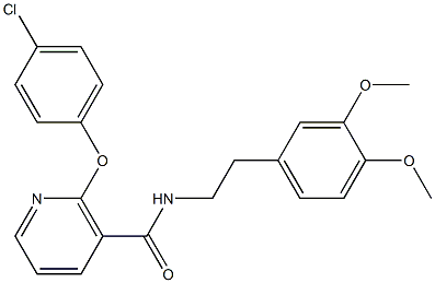 2-(4-chlorophenoxy)-N-(3,4-dimethoxyphenethyl)nicotinamide 结构式