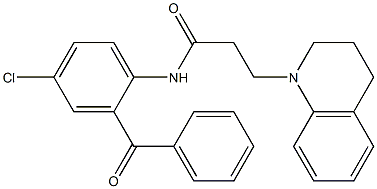 N1-(2-benzoyl-4-chlorophenyl)-3-(1,2,3,4-tetrahydroquinolin-1-yl)propanamide 结构式