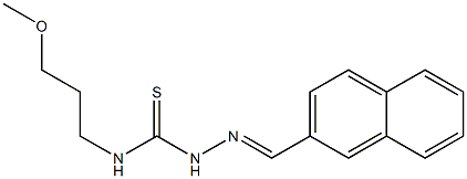 N1-(3-methoxypropyl)-2-(2-naphthylmethylidene)hydrazine-1-carbothioamide 结构式