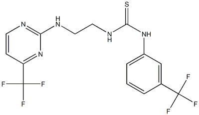 N-[3-(trifluoromethyl)phenyl]-N'-(2-{[4-(trifluoromethyl)pyrimidin-2-yl]amino}ethyl)thiourea 结构式