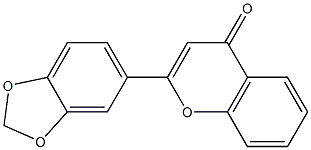 2-(1,3-benzodioxol-5-yl)-4H-chromen-4-one 结构式