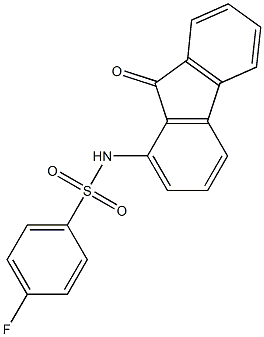 4-fluoro-N-(9-oxo-9H-fluoren-1-yl)benzenesulfonamide 结构式