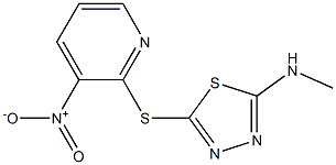 N2-methyl-5-[(3-nitro-2-pyridyl)thio]-1,3,4-thiadiazol-2-amine 结构式