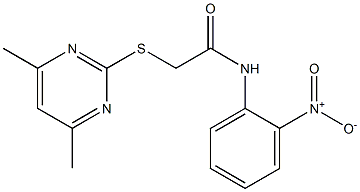 2-[(4,6-dimethyl-2-pyrimidinyl)sulfanyl]-N-(2-nitrophenyl)acetamide 结构式