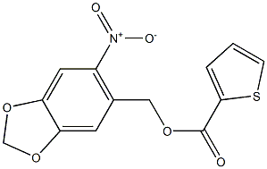 (6-nitro-1,3-benzodioxol-5-yl)methyl 2-thiophenecarboxylate 结构式