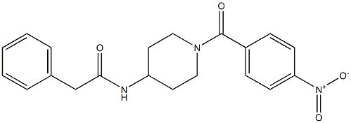 N1-[1-(4-nitrobenzoyl)-4-piperidyl]-2-phenylacetamide 结构式