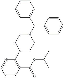 isopropyl 2-(4-benzhydrylpiperazino)nicotinate 结构式