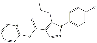 2-pyridyl 1-(4-chlorophenyl)-5-propyl-1H-pyrazole-4-carbothioate 结构式