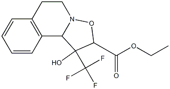 ethyl 1-hydroxy-1-(trifluoromethyl)-1,5,6,10b-tetrahydro-2H-isoxazolo[3,2-a]isoquinoline-2-carboxylate 结构式