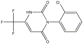 3-(2-chlorophenyl)-6-(trifluoromethyl)-2,4(1H,3H)-pyrimidinedione 结构式