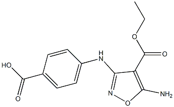 4-{[5-amino-4-(ethoxycarbonyl)isoxazol-3-yl]amino}benzoic acid 结构式